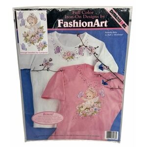 Vintage Iron On Dimensions Fashion Art Butterfly Baby 1994 Design Free Shipping